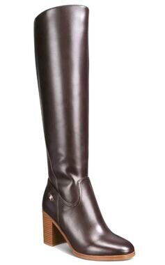 GIANI BERNINI ~Woman Size 9.5M~Brown Odettee Almond Toe Block Heel Riding Boot